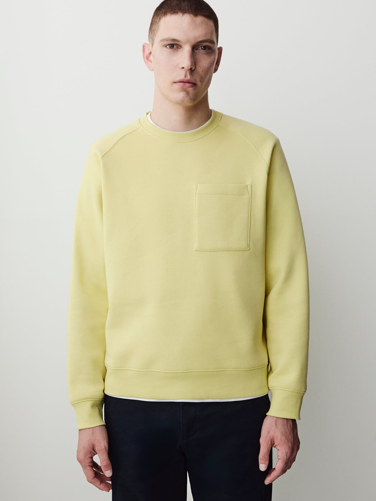 Long-Sleeve Crew-Neck Fleece Sweater