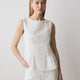 Woven Blouse Ramie Lyocell Blend