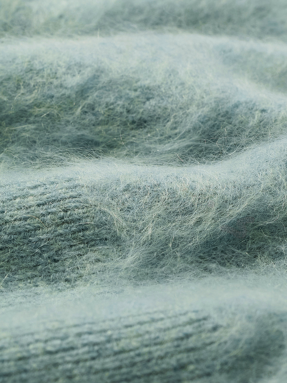 Long-Sleeve V-Neck Hairy Merino Sweater