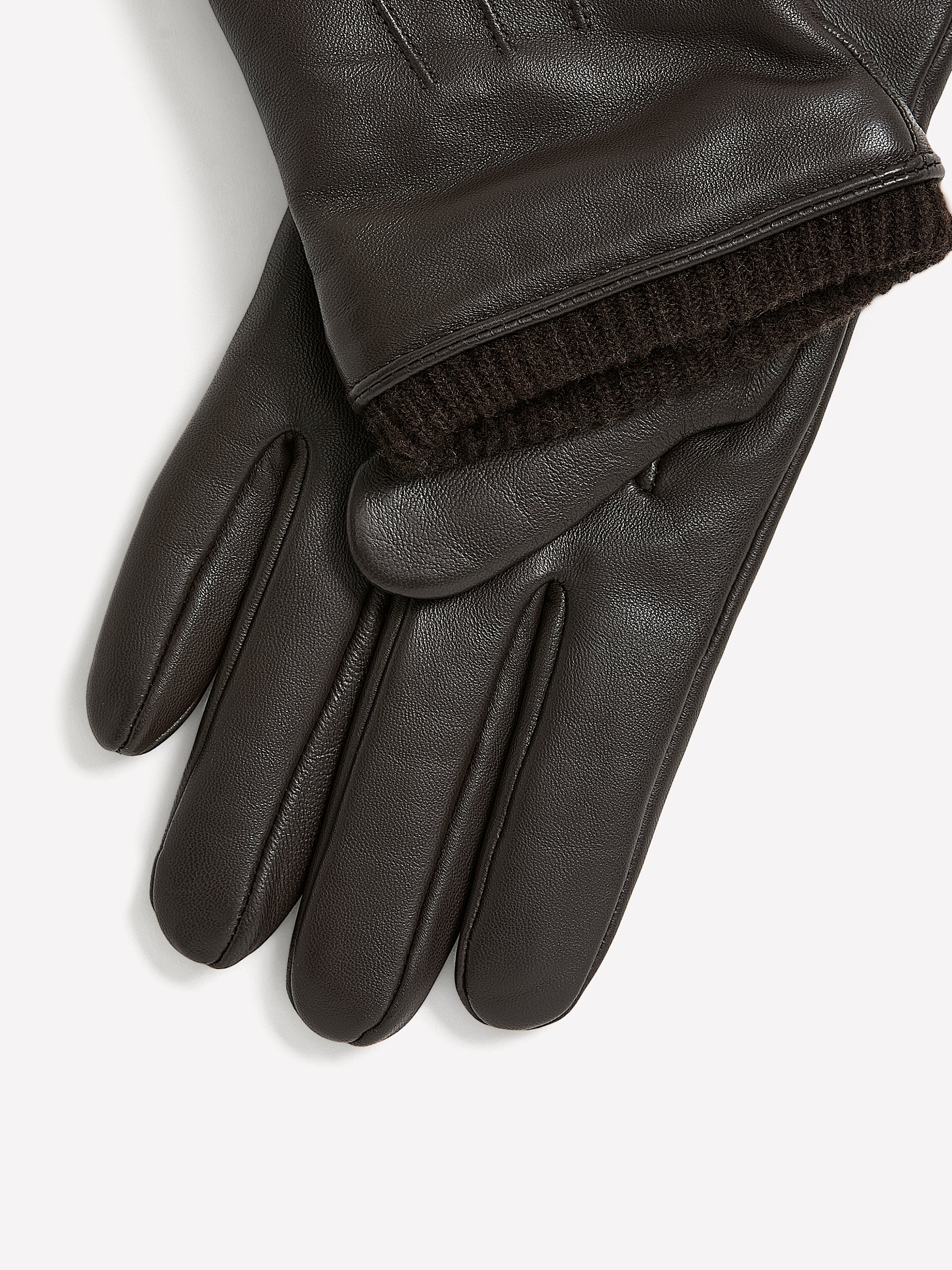 Tech-Friendly Leather Gloves