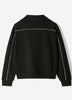 Long-Sleeve Half-Zip Mock-Neck Top
