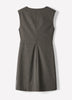 Woven Sleeveless Faux Wrap Dress with Stripes