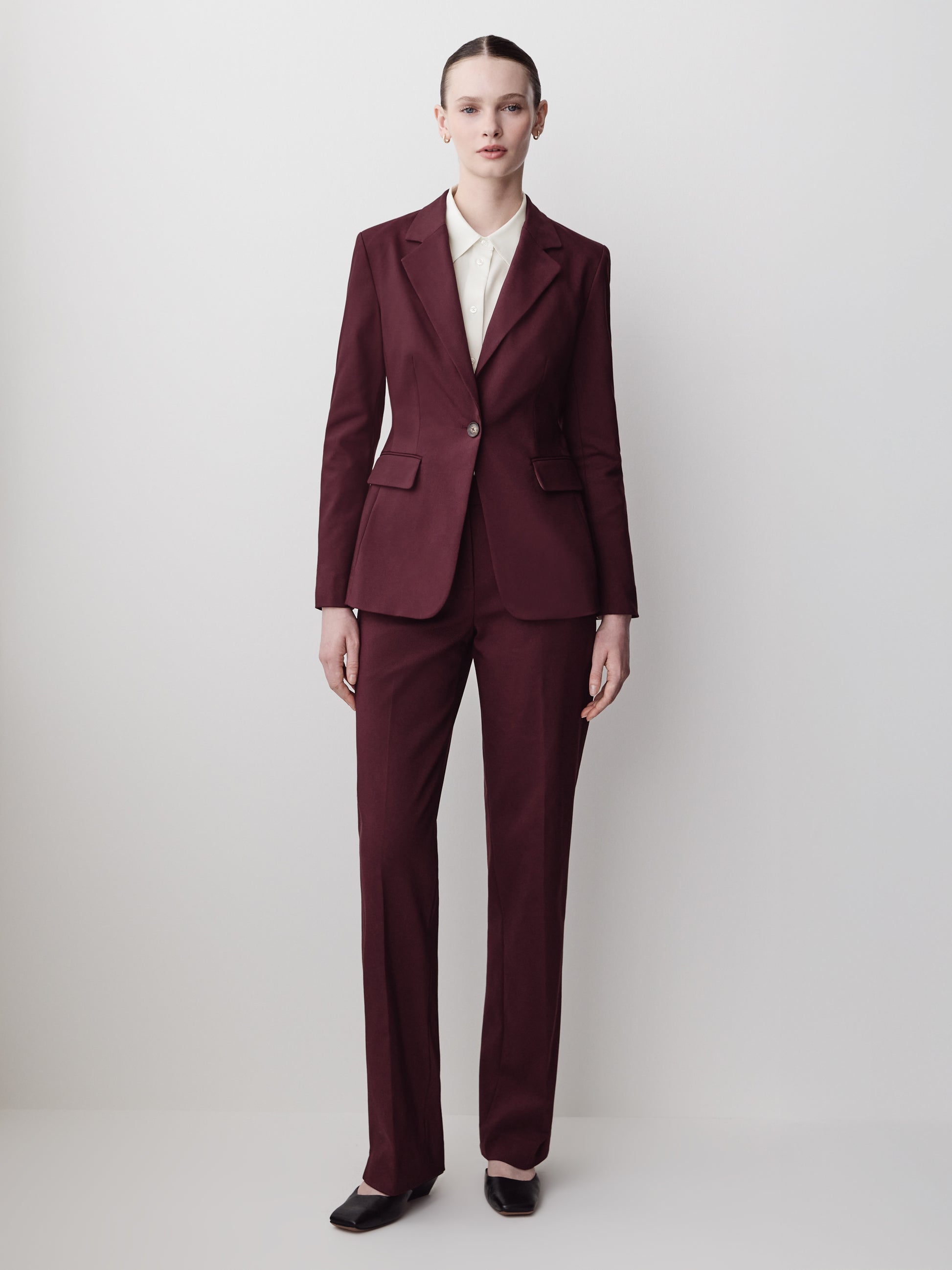 One-Button Fitted Blazer
