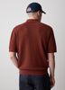 Textured Short-Sleeve Polo Sweater
