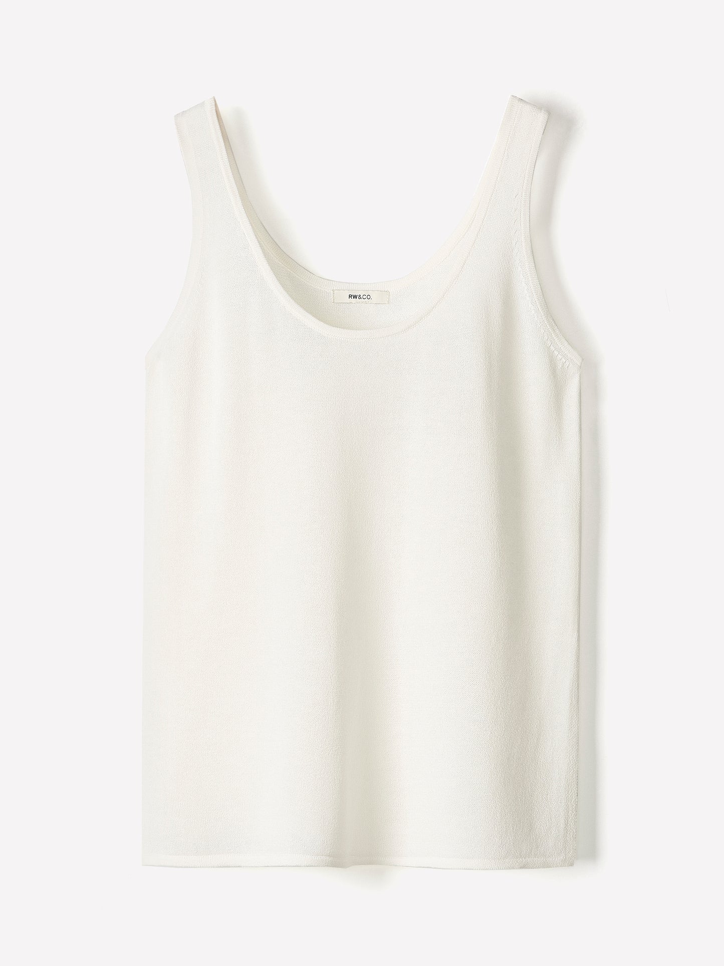 Linen-Blend U-Neck Loose Tank