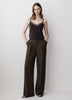 Merino-Wool V-Neck Cami with Lace Trim