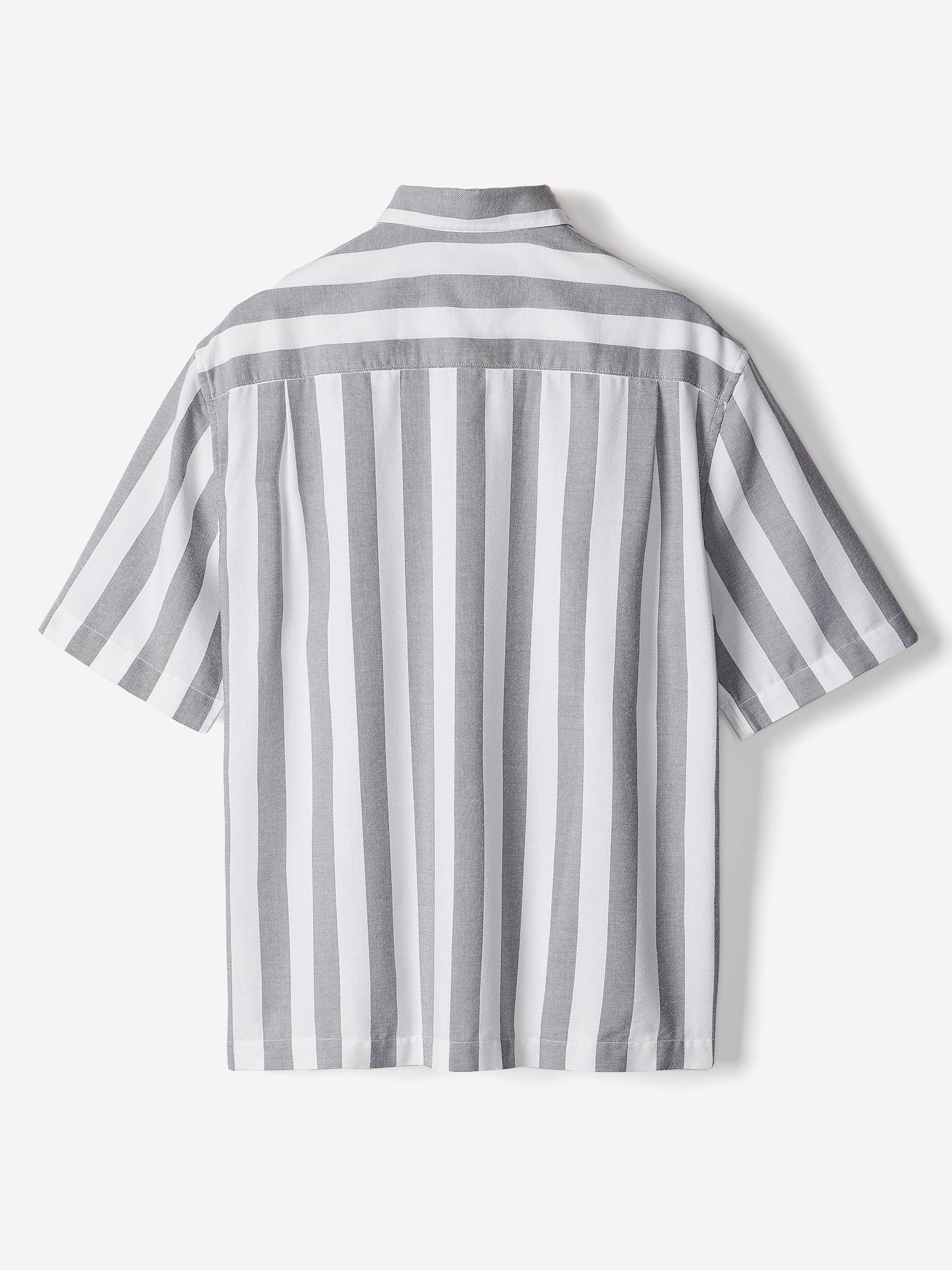 Men's Woven Short Sleeve Shirt Wide Stripe