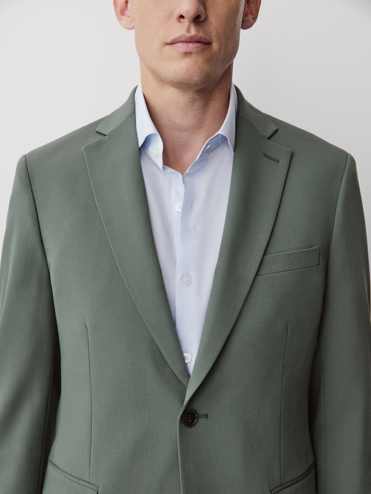 Slim Fit Woven Blazer in Northern Teal