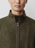 Wool Blend Short Jacket Green