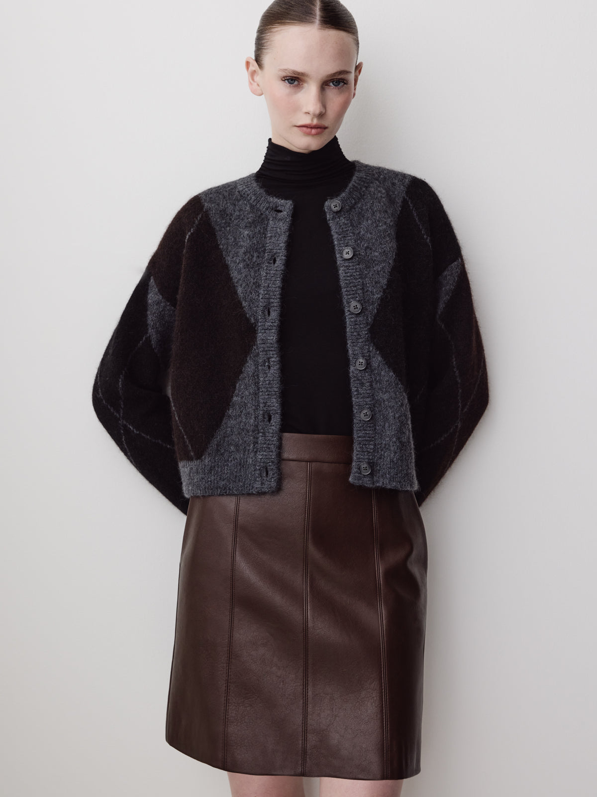 Faux Leather Mini Skirt