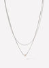 Necklace Multi Row Freshwater Pearl Metal