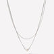 Necklace Multi Row Freshwater Pearl Metal