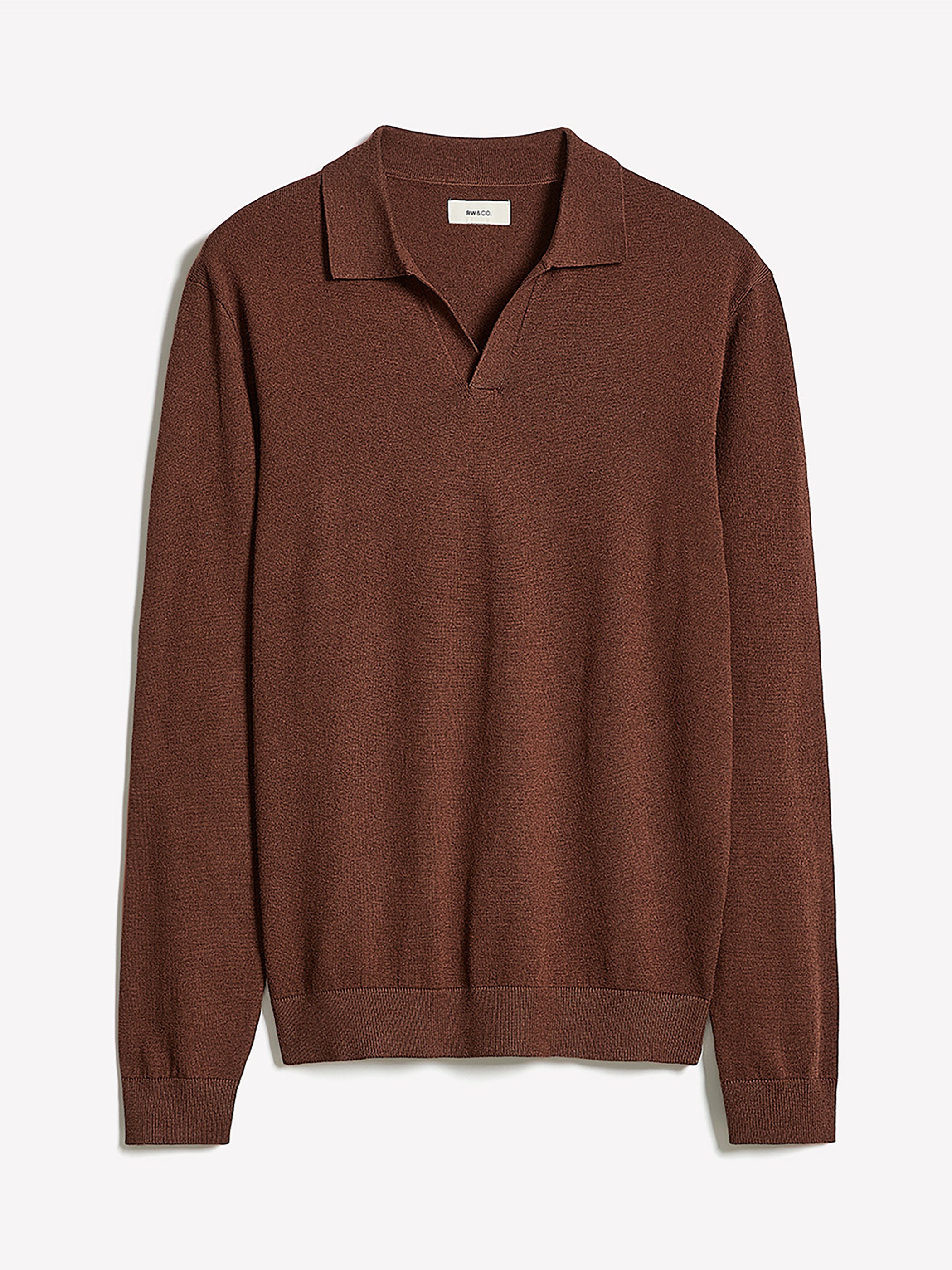 Long-Sleeve Sweater with Johnny Collar