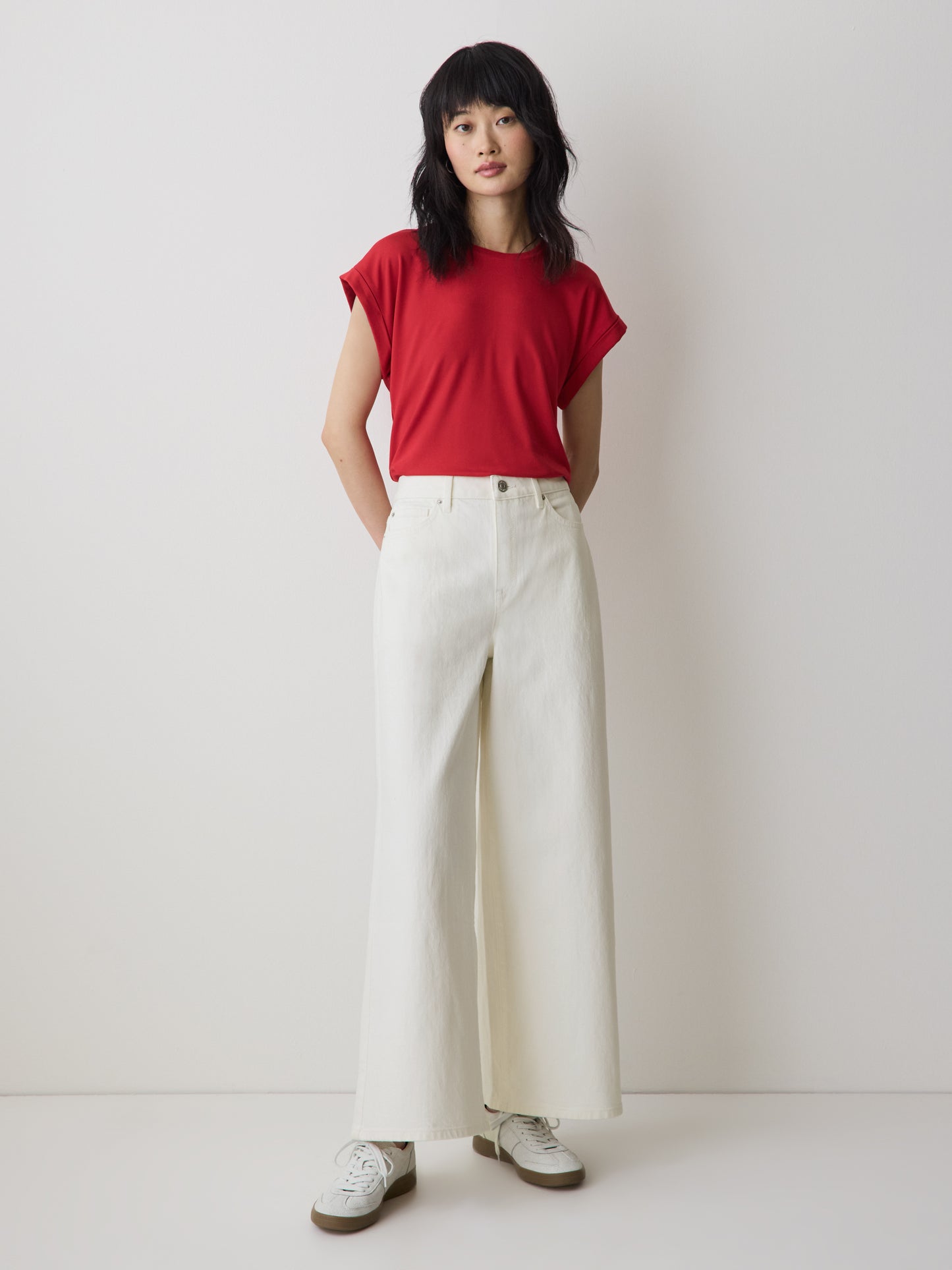High-Rise Wide-Leg Cropped Jeans