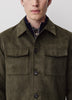 Woven Faux Suede Shacket Jacket