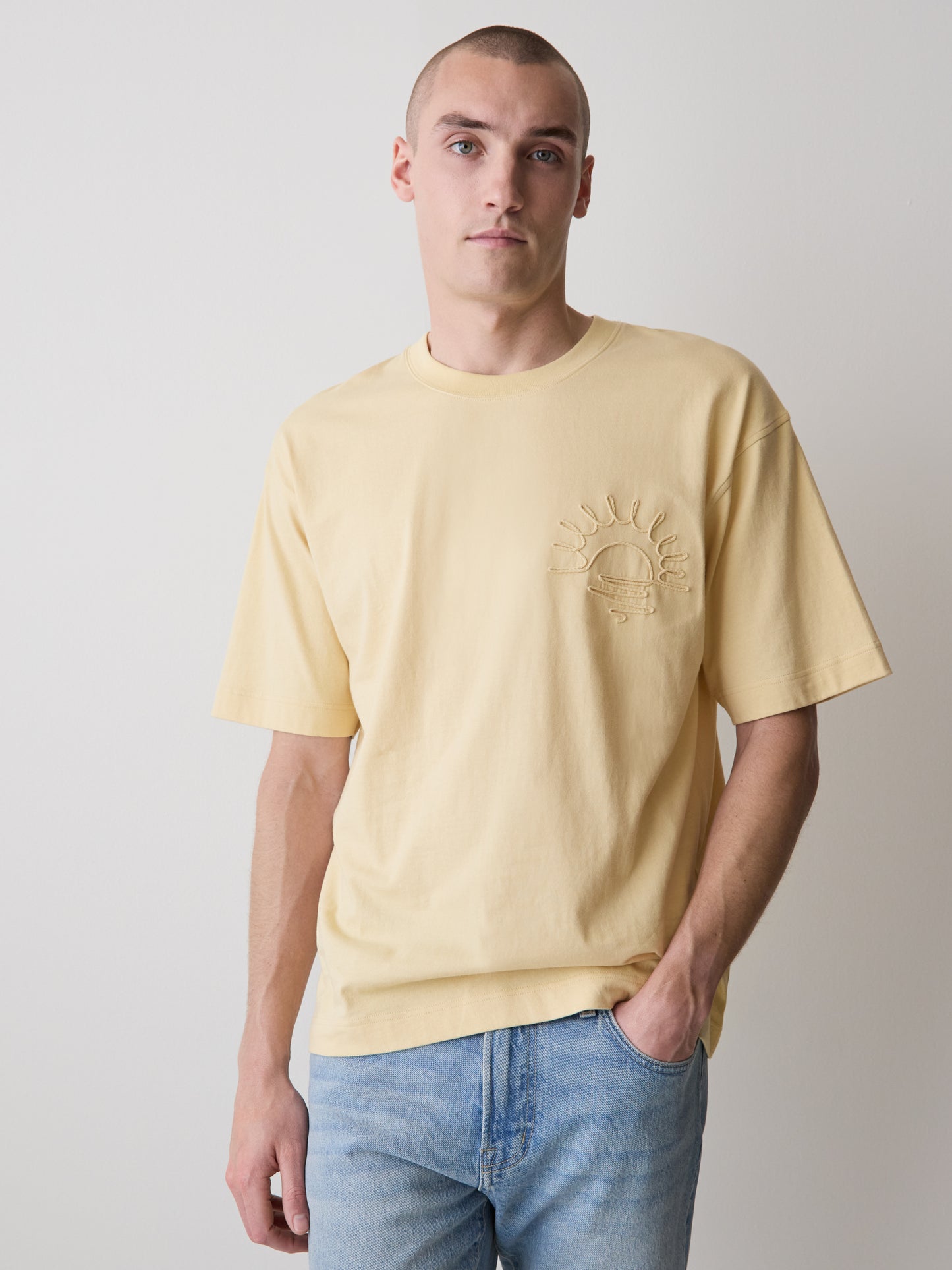 Oversized Short-Sleeve Crew-Neck Tee