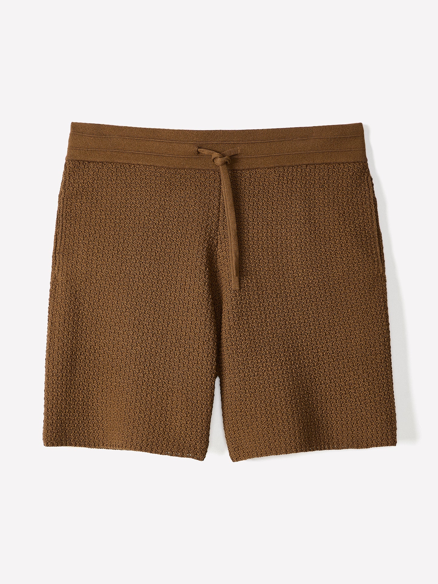 Knit Short Sleeve Sweater With Textured Stitch