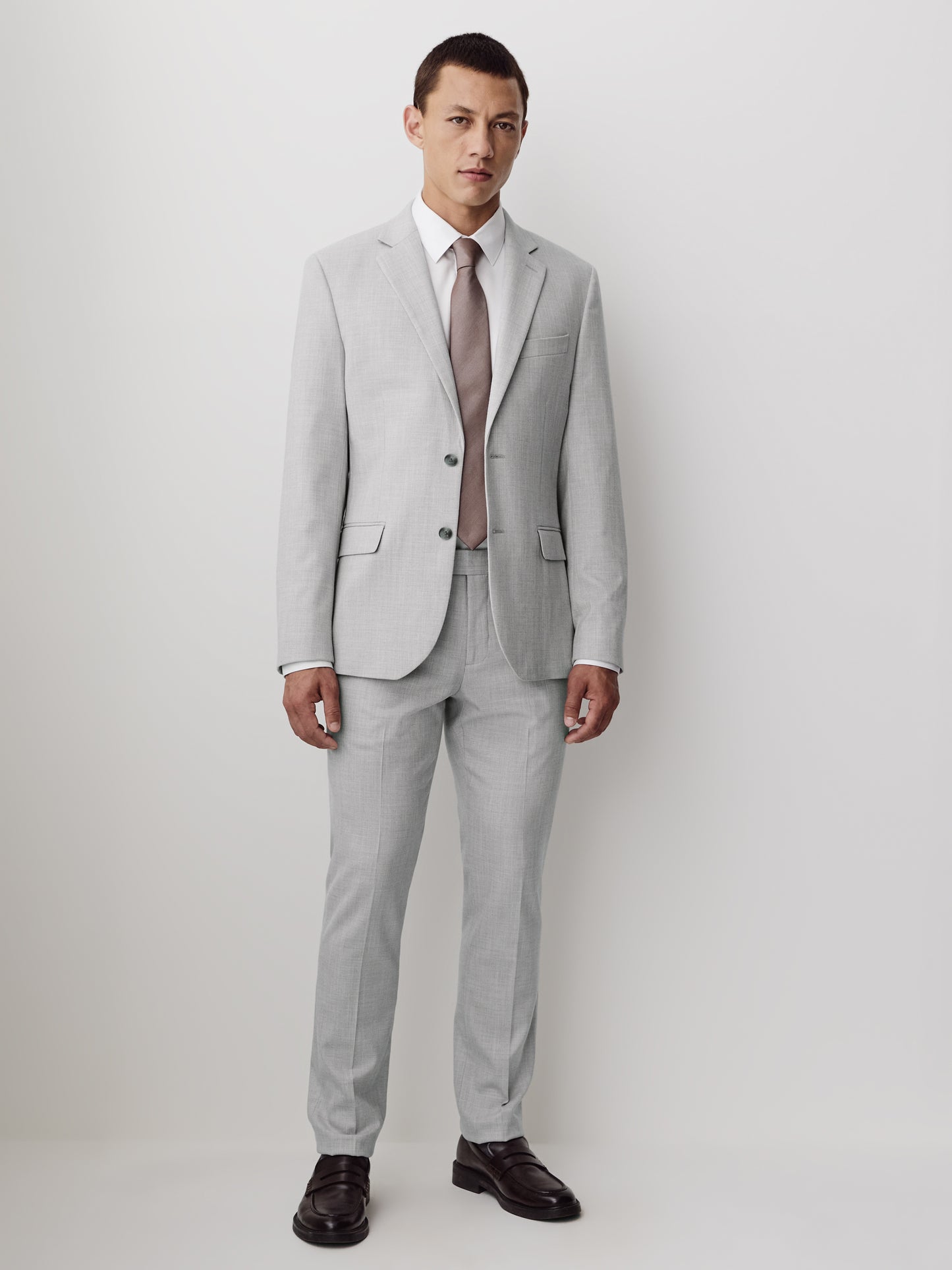 Essential Slim Fit Light Grey Suit Blazer