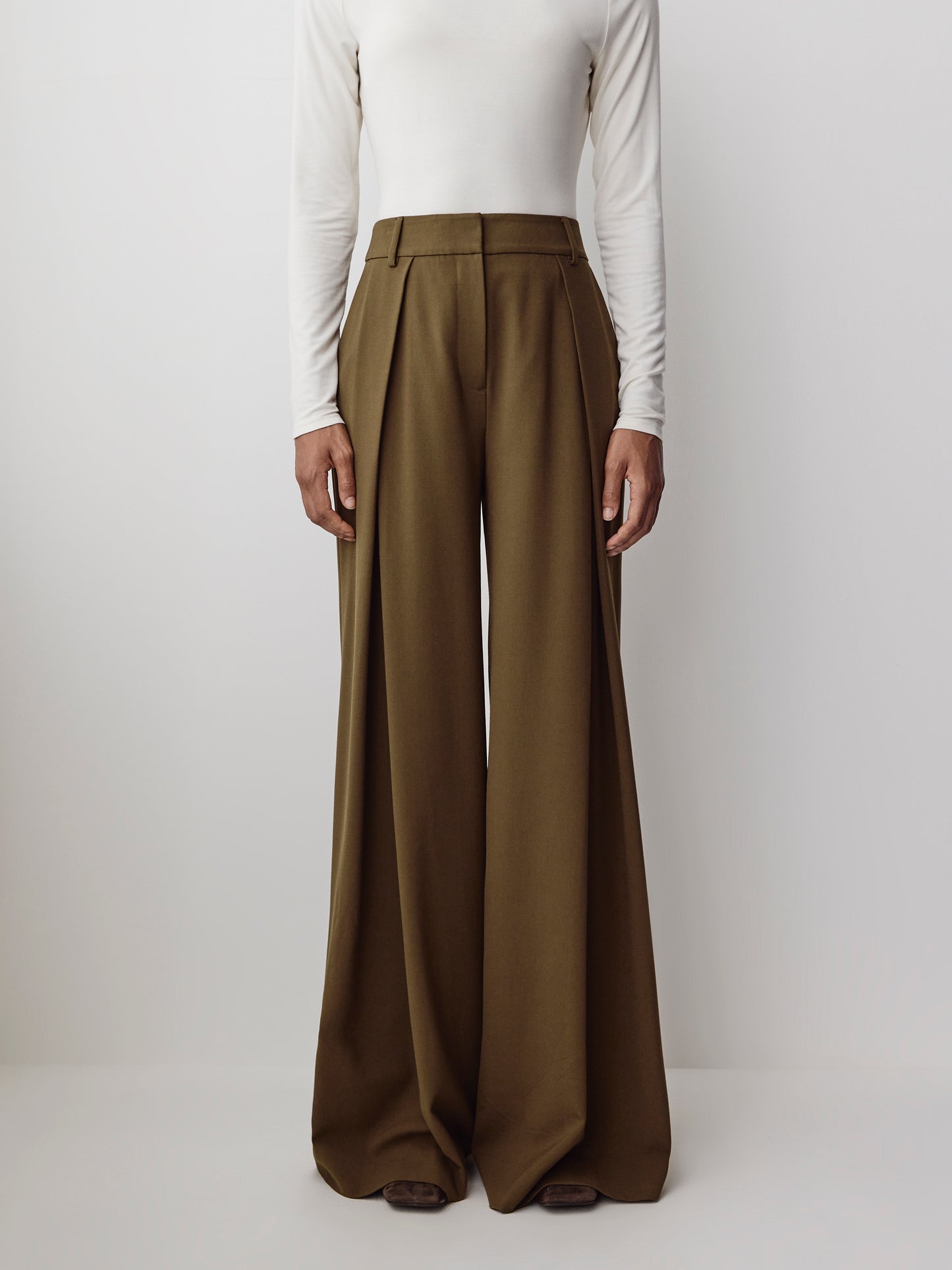 Ultra Wide High Rise Stretch Woven Pant