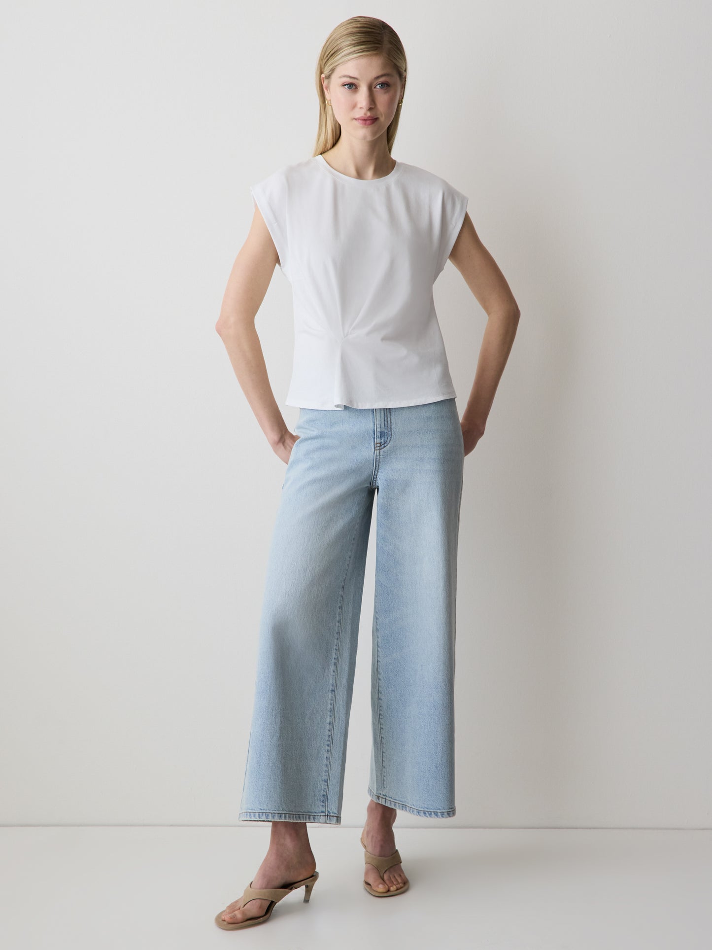 Knit Blouse Organic Cotton Extended Sleeve