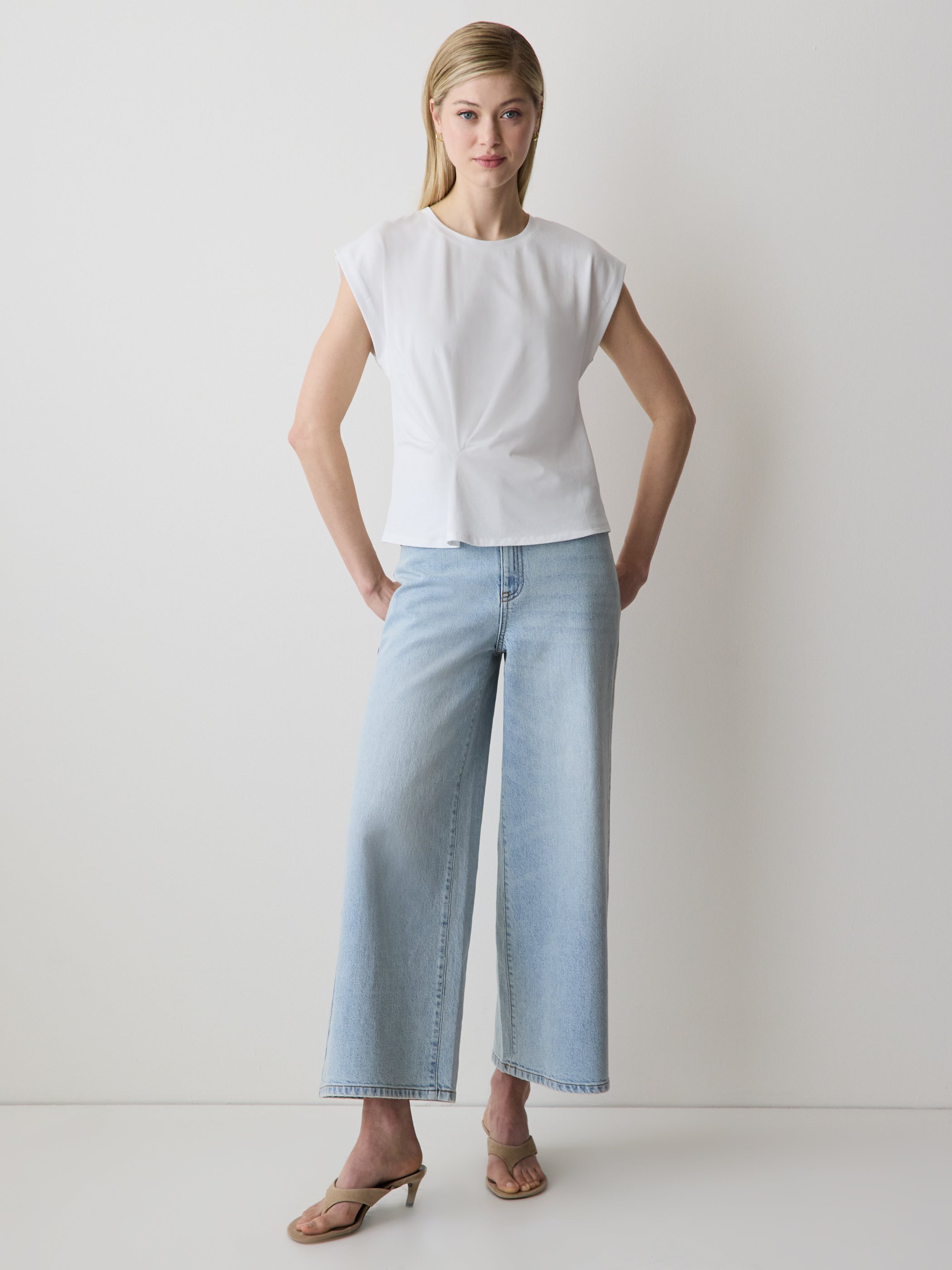 Knit Blouse Organic Cotton Extended Sleeve