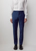 Pantalon de Complet Bleu en Laine à Coupe Étroite
