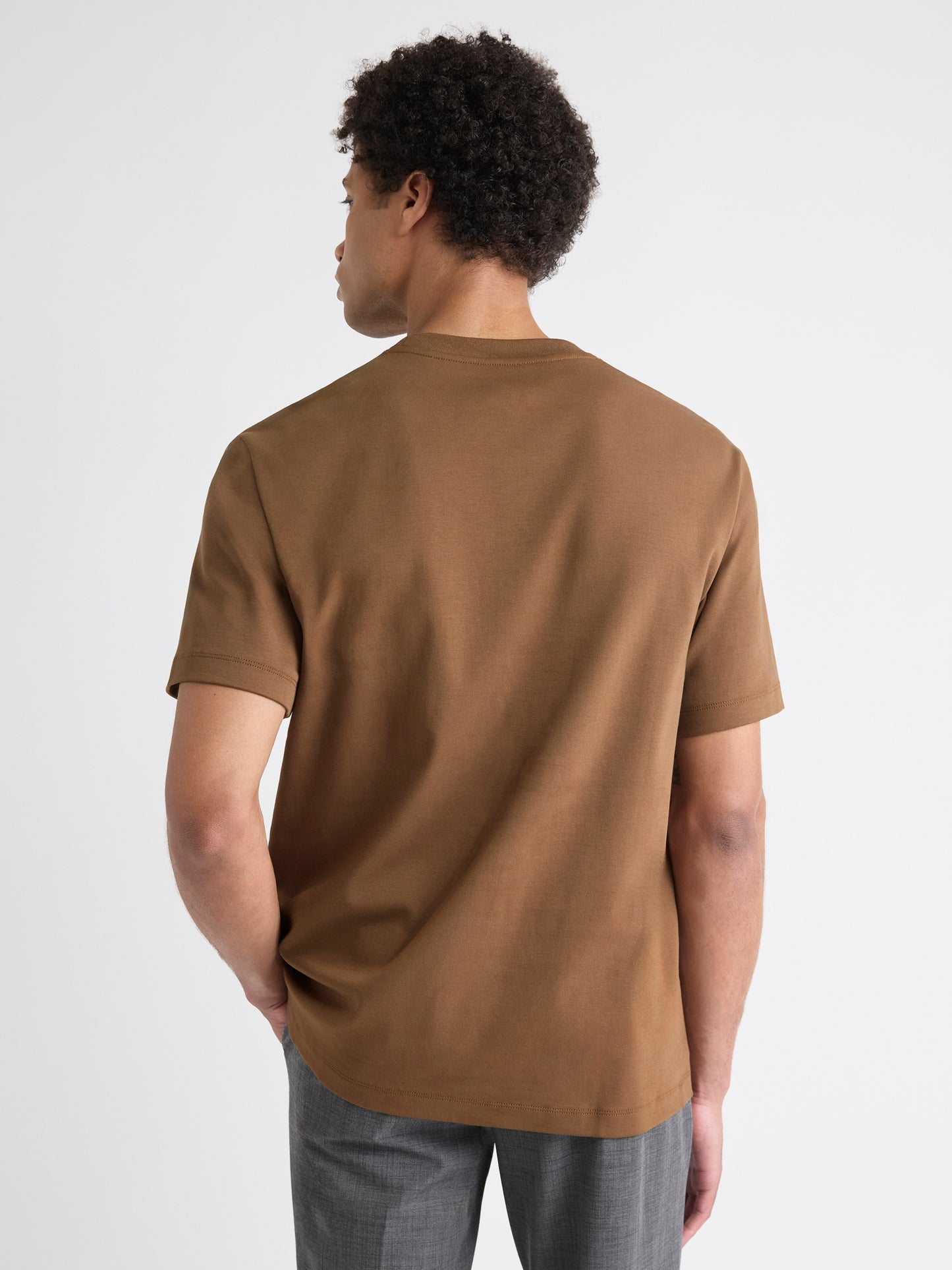 Solid Interlock Cotton Crew-Neck Tee