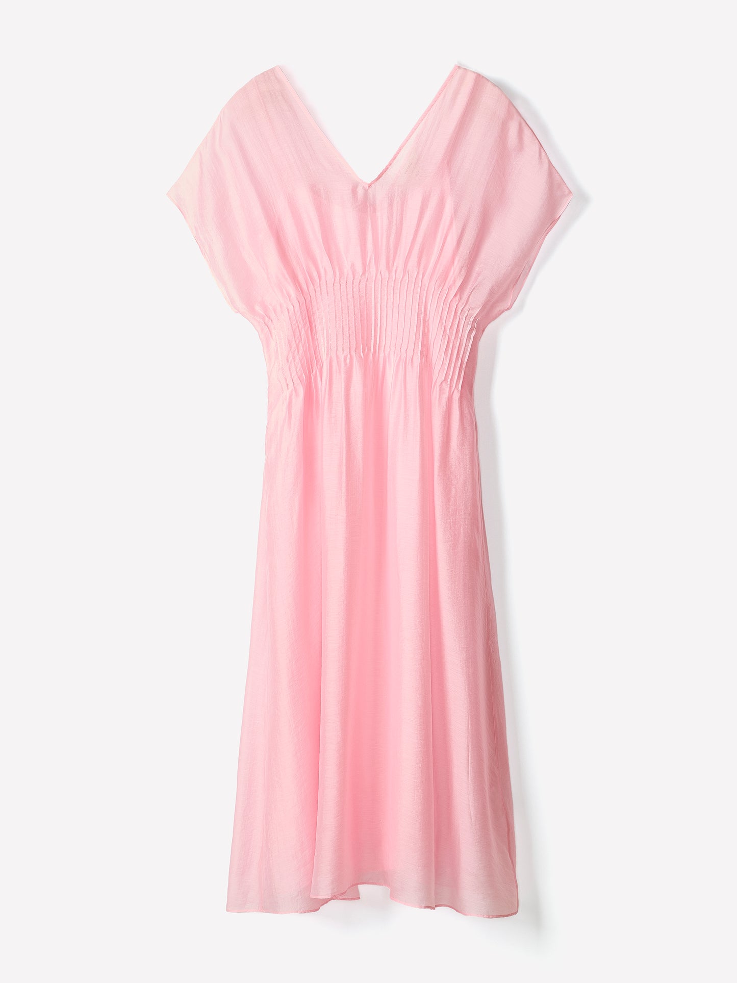 Woven Dress with Lyocell Flutter Sleeves