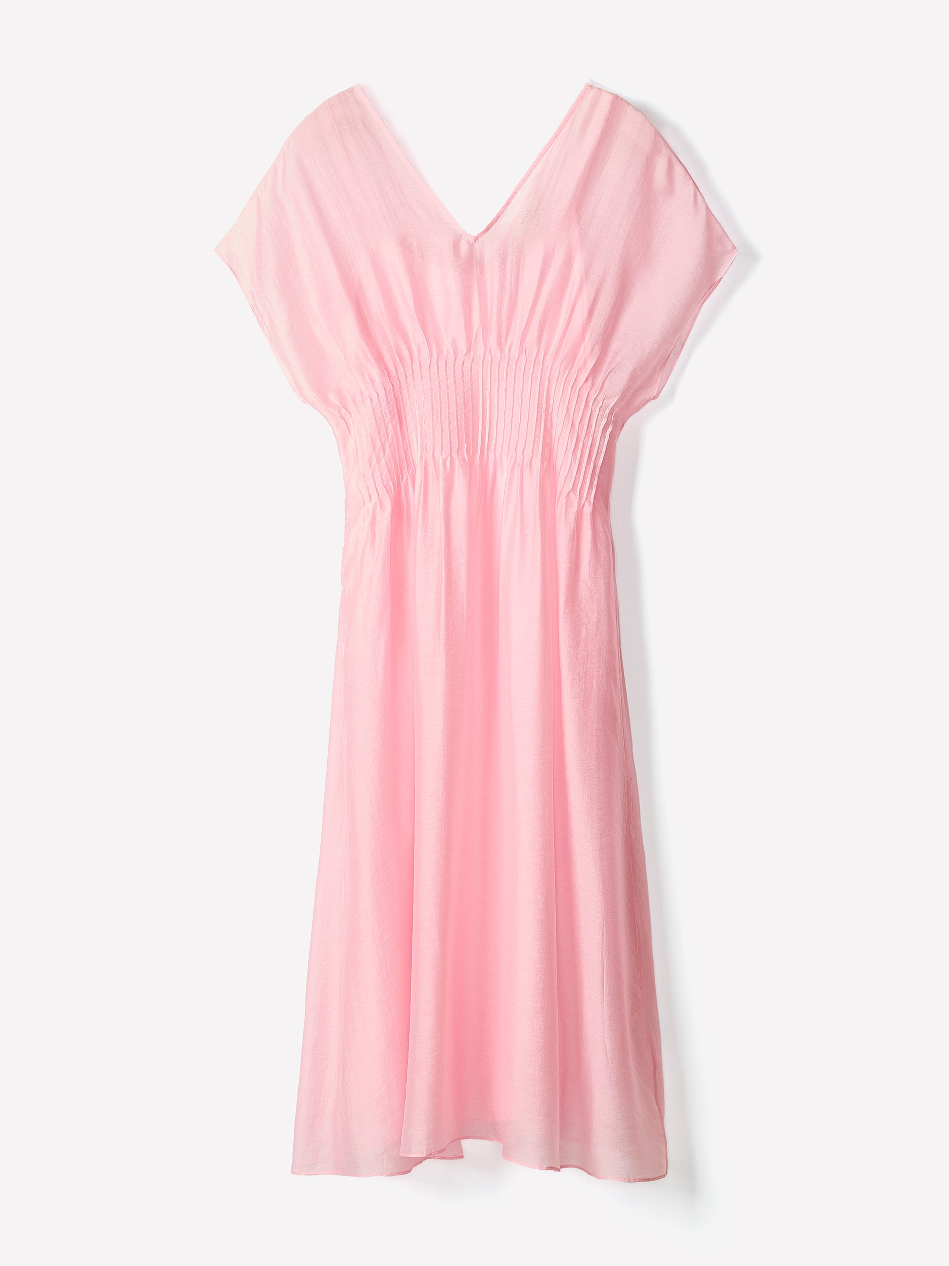 Woven Dress with Lyocell Flutter Sleeves