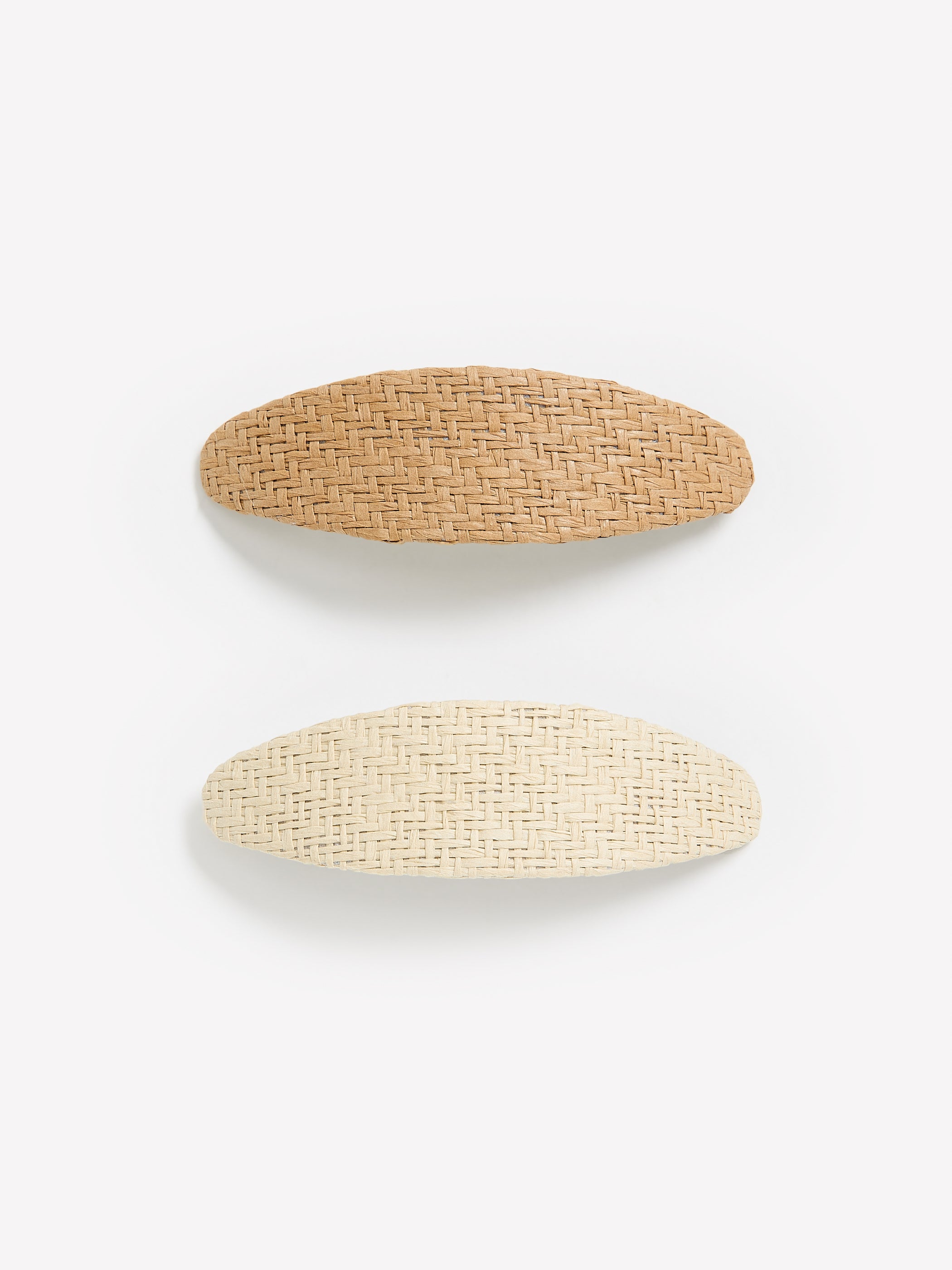 Hair Clip Set Plastic Raffia Design Pack of 2
