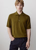 Merino Wool Polo Sweater Short Sleeve