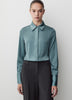 Long-Sleeve Satin Shirt