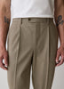 Wool-Blend Tapered-Leg Pleated Dress Pant