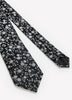 Black Regular Tie with Floral Pattern