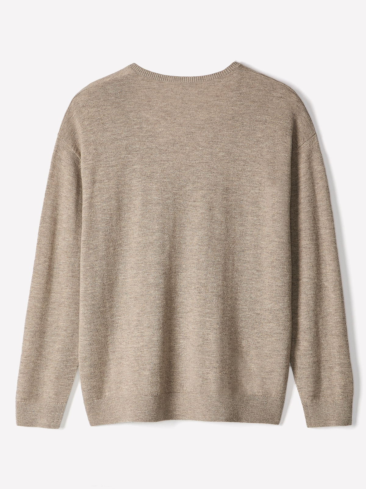 Long-Sleeve V-Neck Oversized Merino Sweater