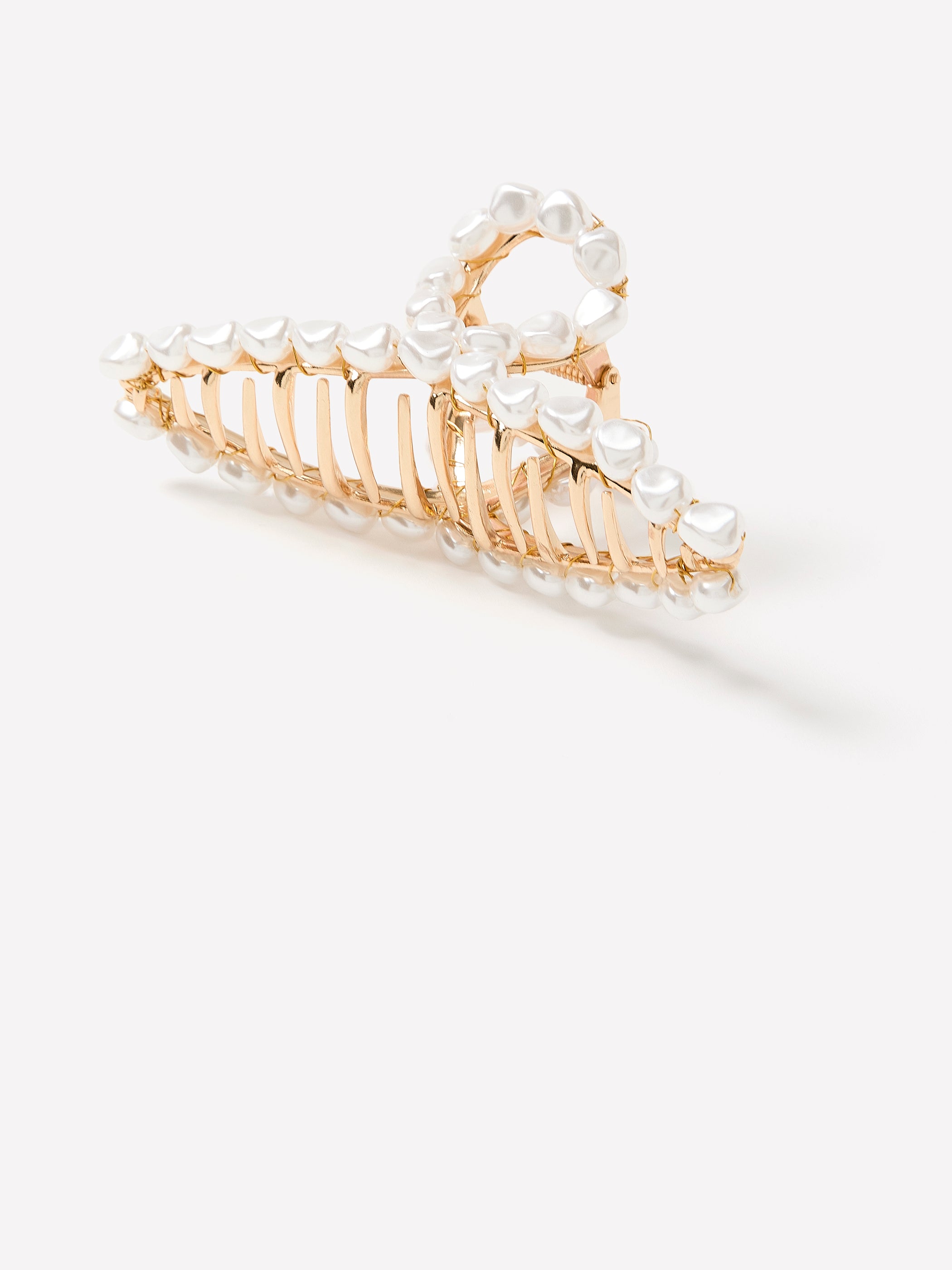 Pince à Cheveux en Métal avec Perles