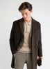 Wool and Cashmere Coat with Tailored Collar