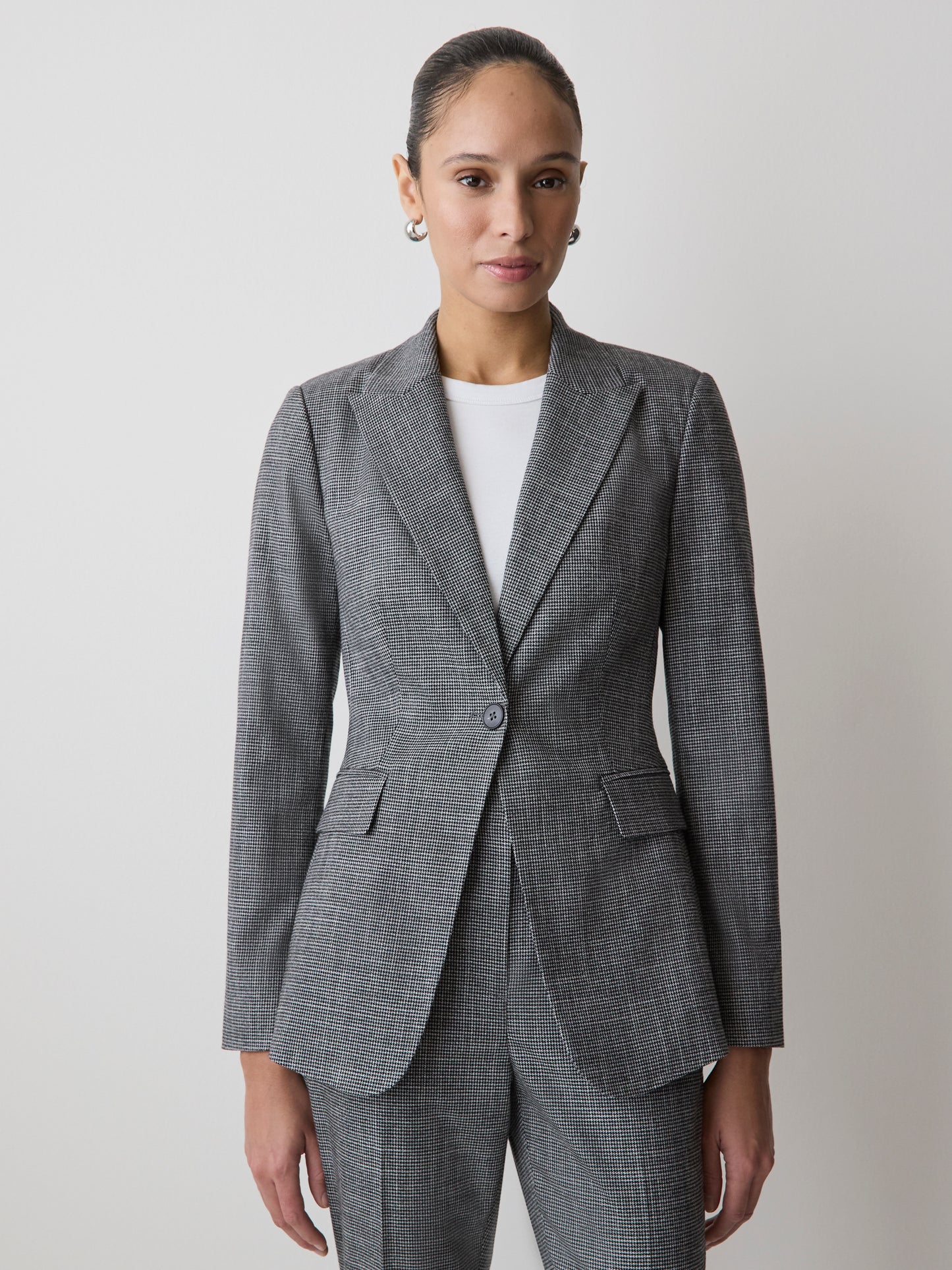 Veston Ajusté à Boutonnage Simple