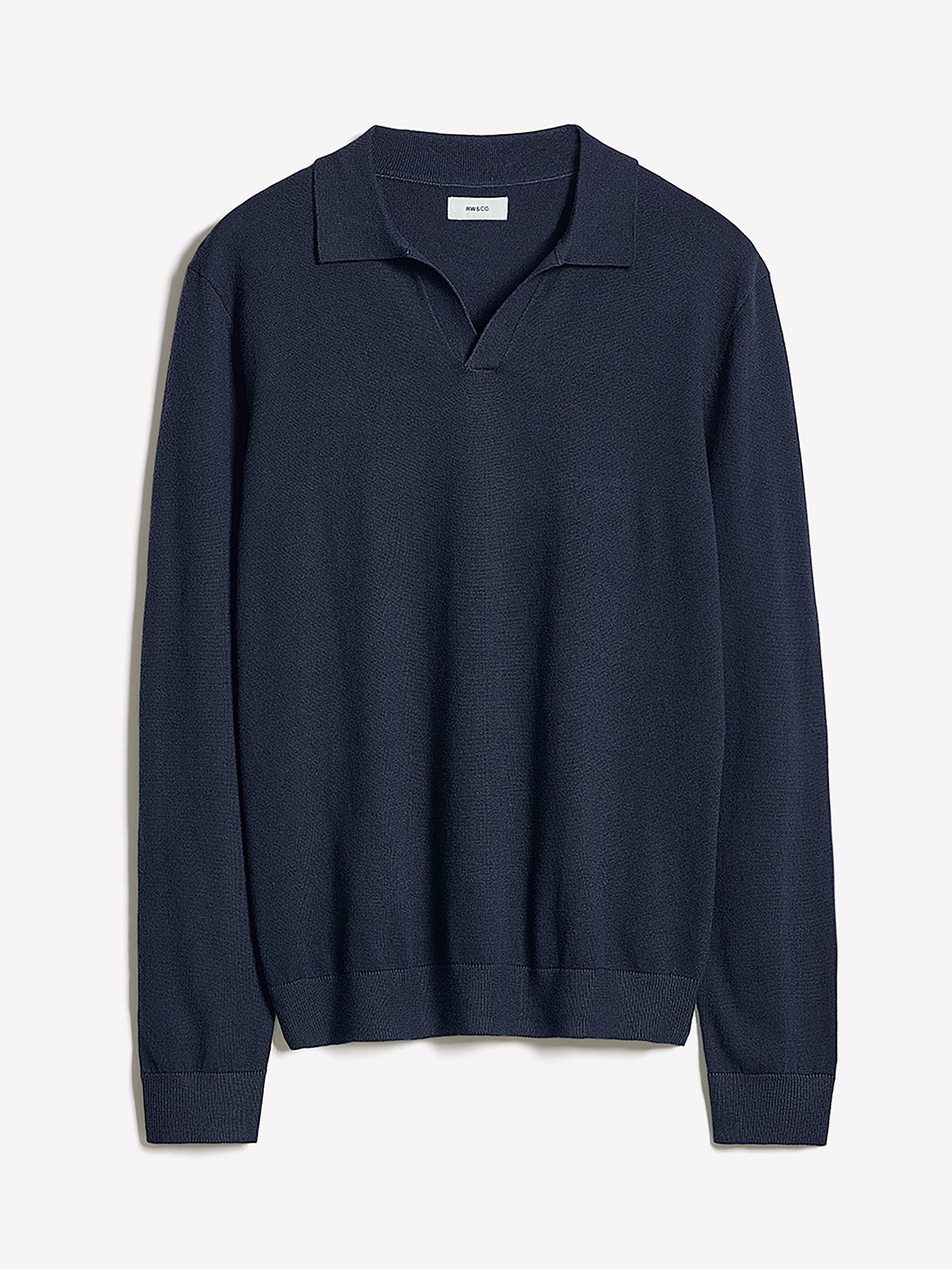Long-Sleeve Sweater with Johnny Collar