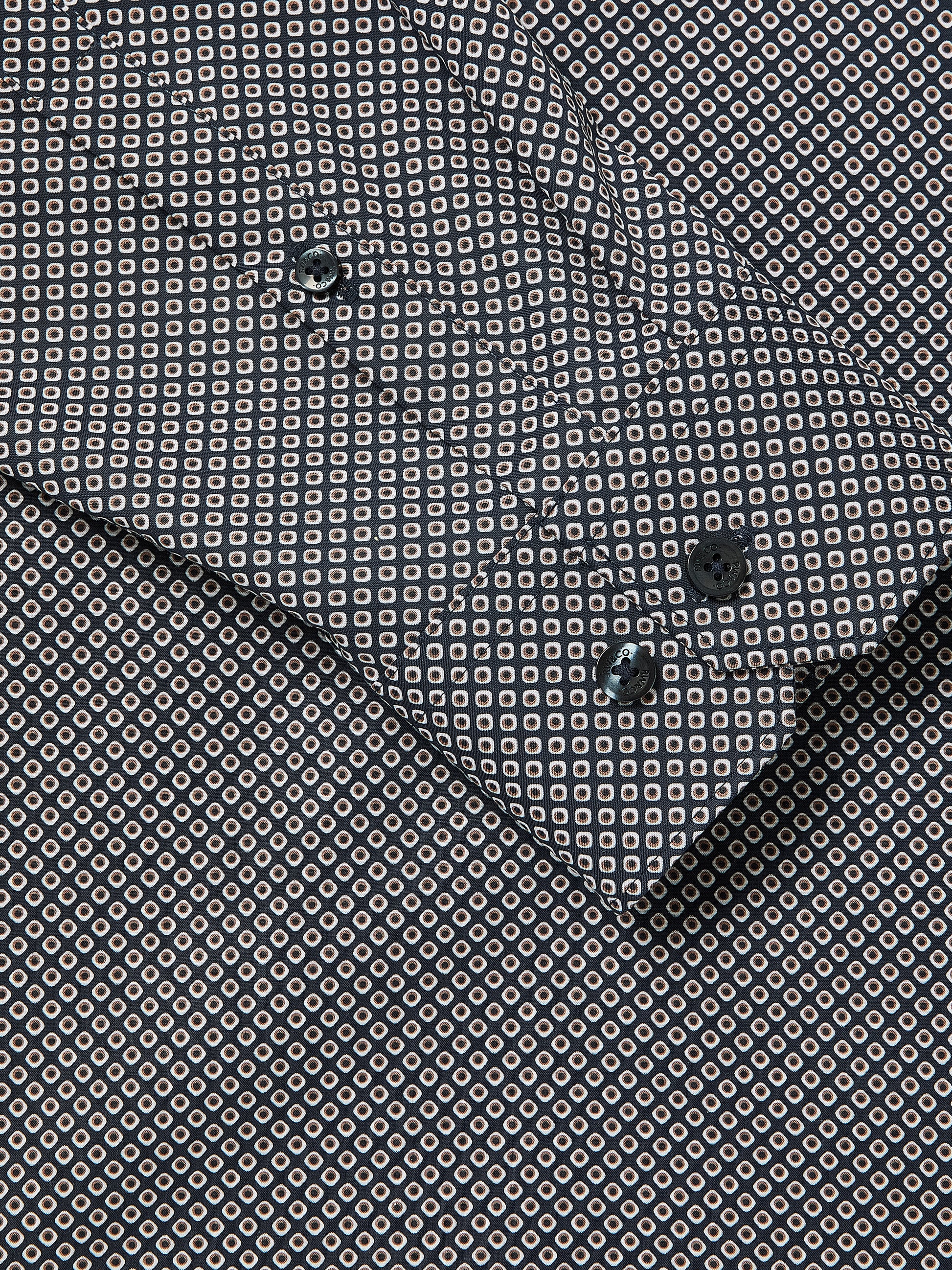 Regular-Fit Dress Shirt with Geo Print