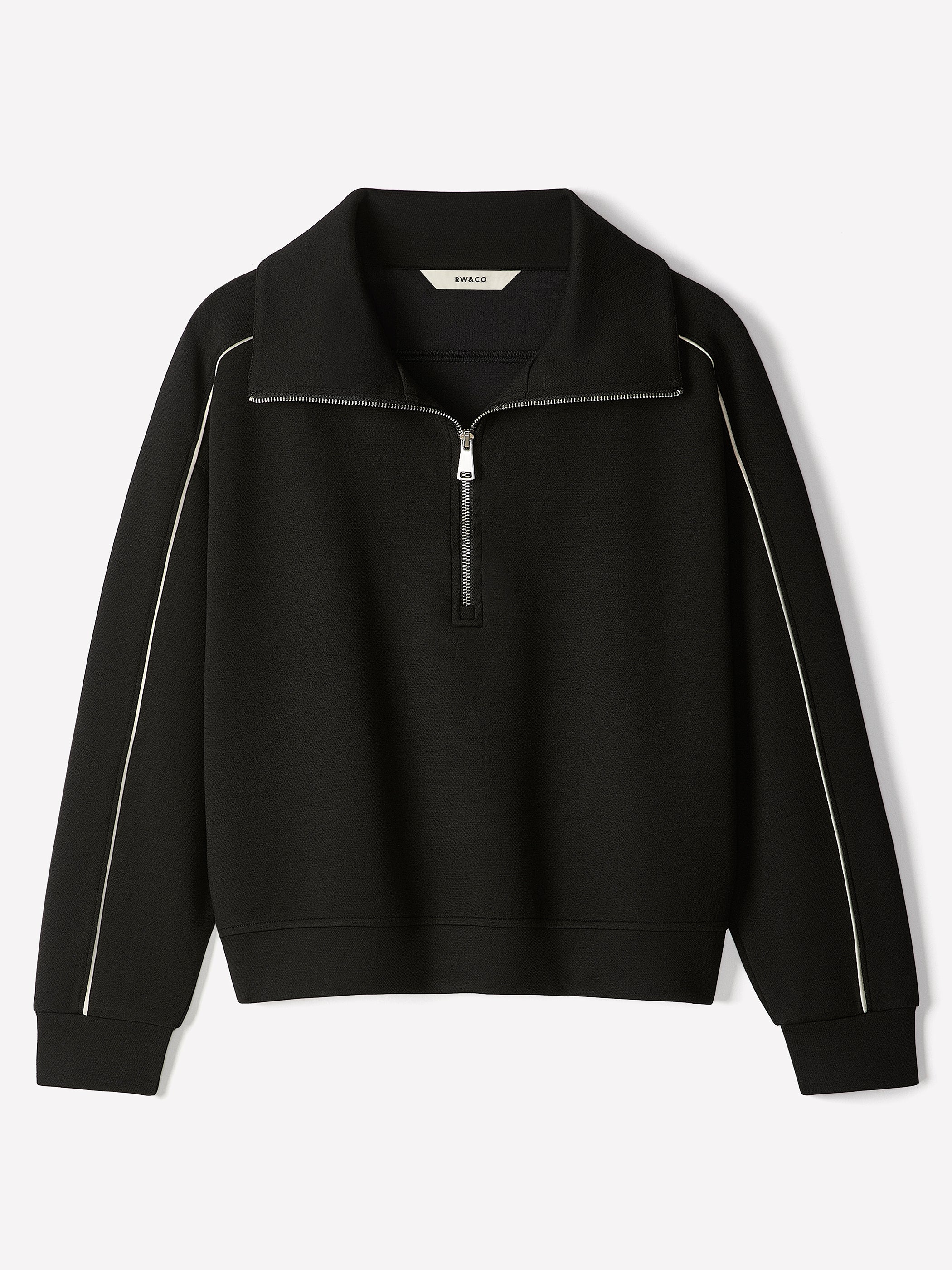 Women's Long-Sleeve Half-Zip Mock-Neck Top – RW&CO