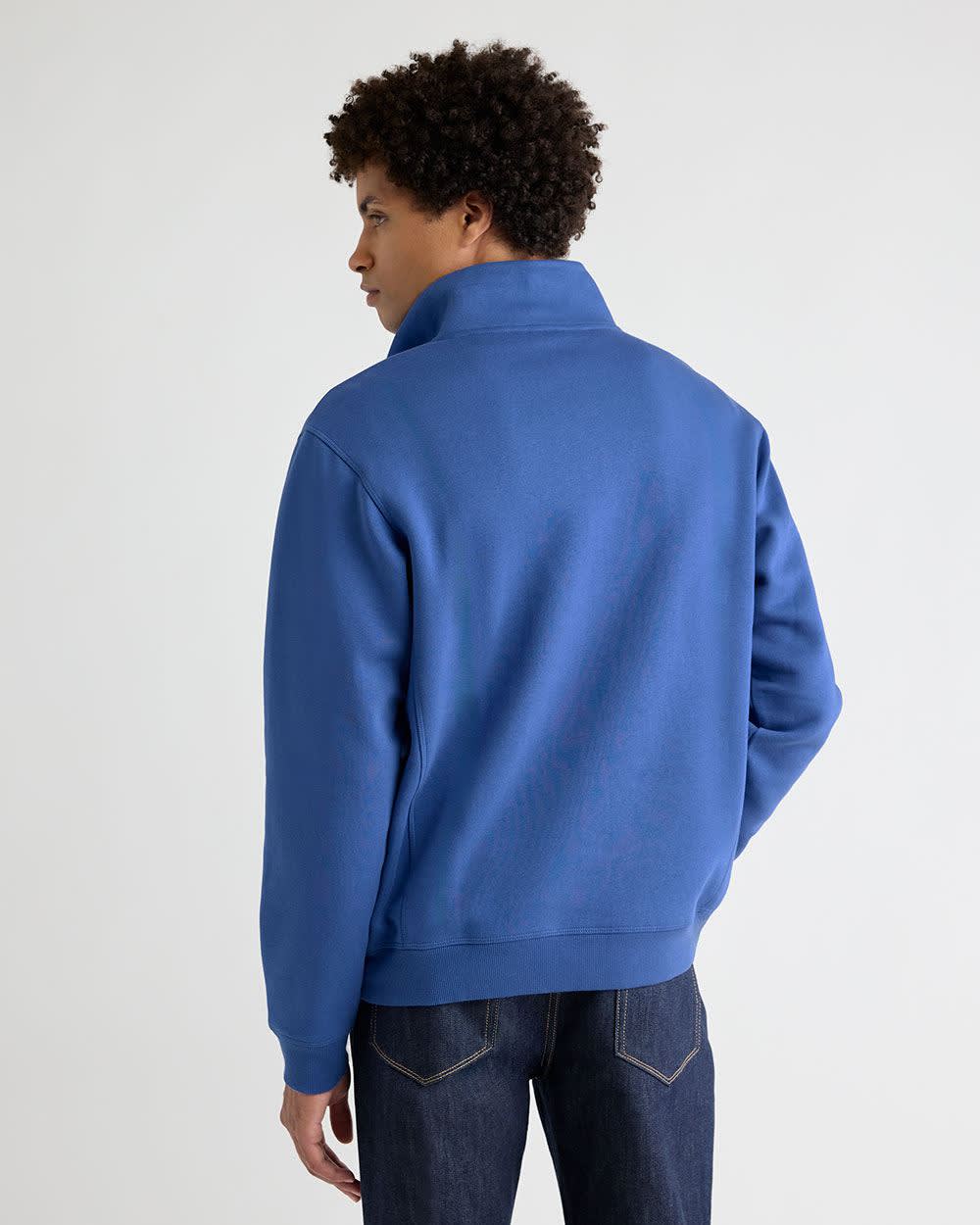 Long-Sleeve Quarter-Zip Mock-Neck Sweater