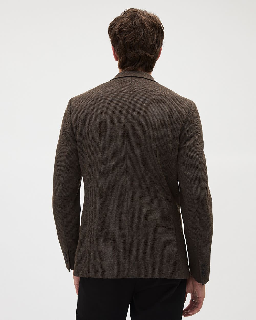 Slim Fit Textured Knit Blazer