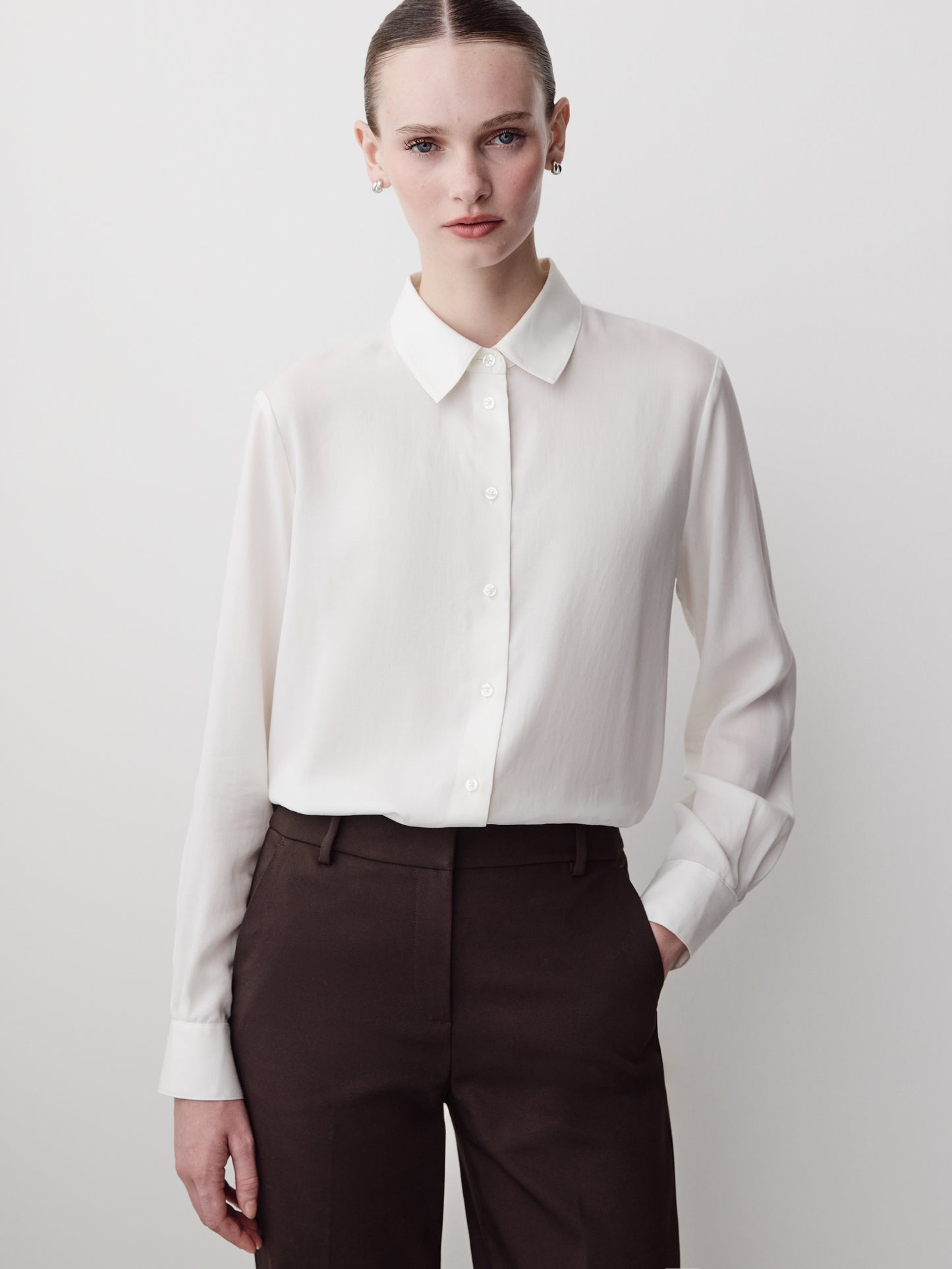 Woven Lyocell Drop Shoulder Shirt