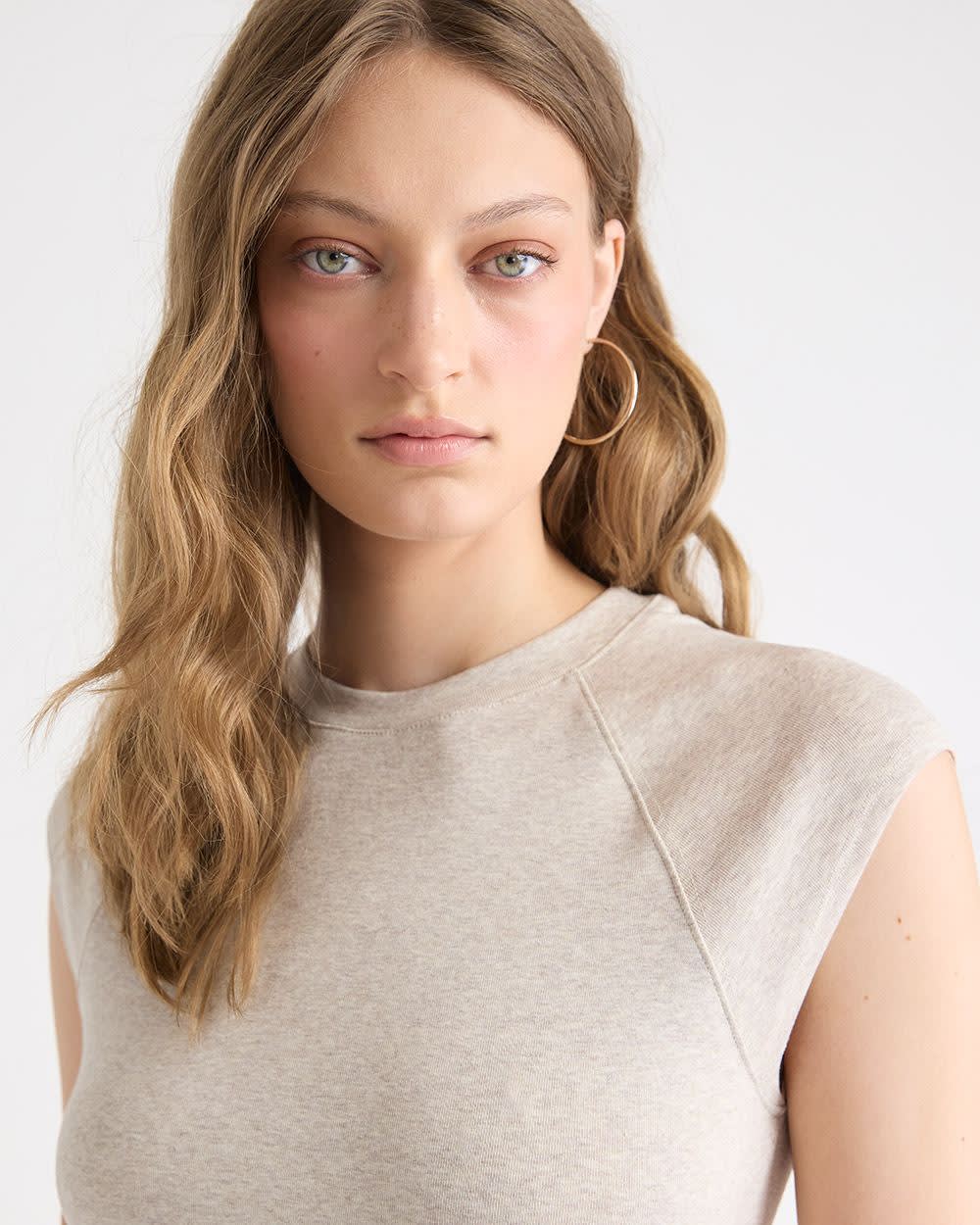 Extended-Sleeve Crew-Neck Tee