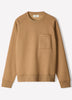 Long-Sleeve Crew-Neck Fleece Sweater