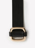 Leather Belt with Large Buckle