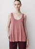 Linen-Blend U-Neck Loose Tank