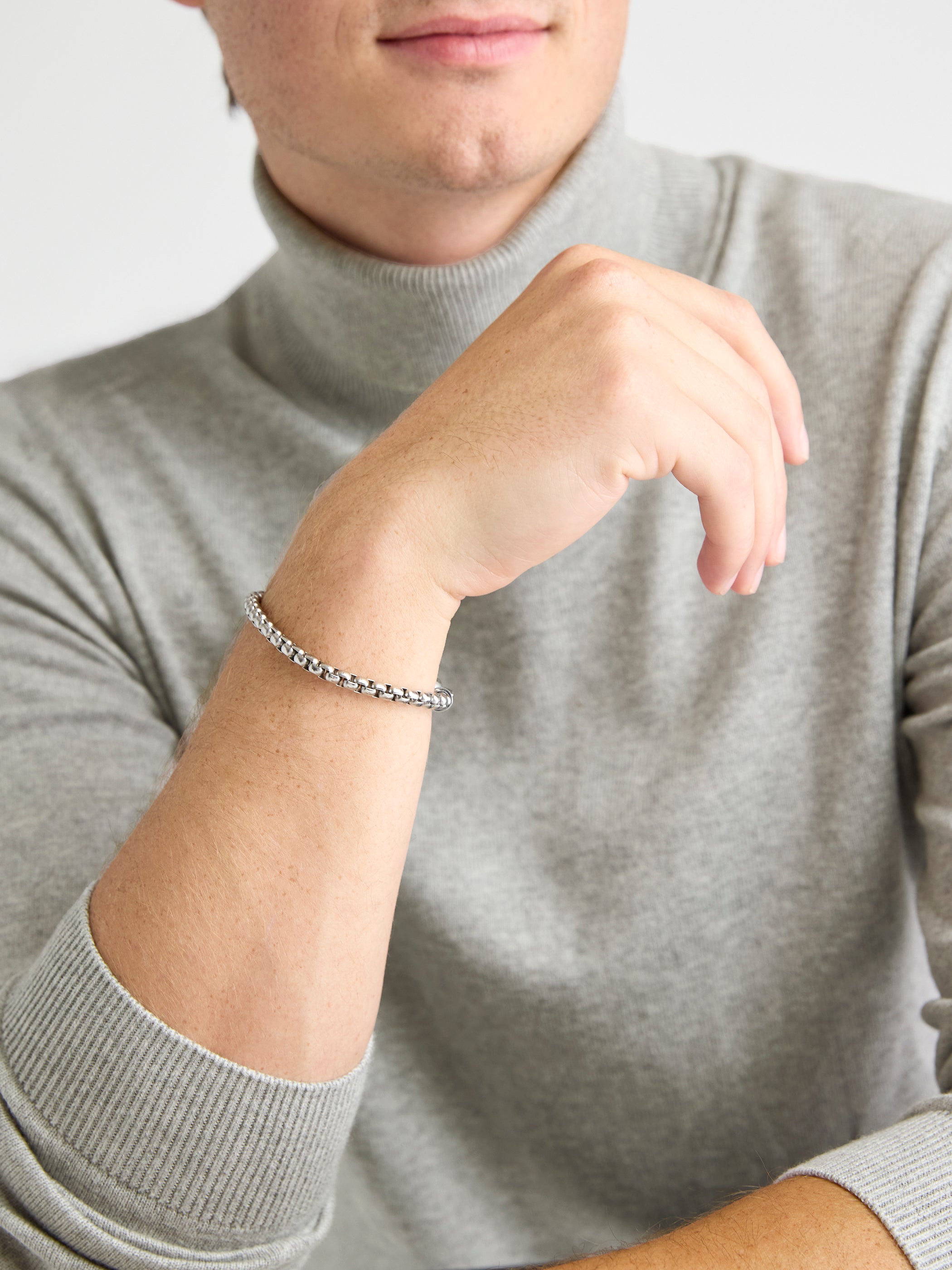 Stainless Steel Box Chain Bracelet