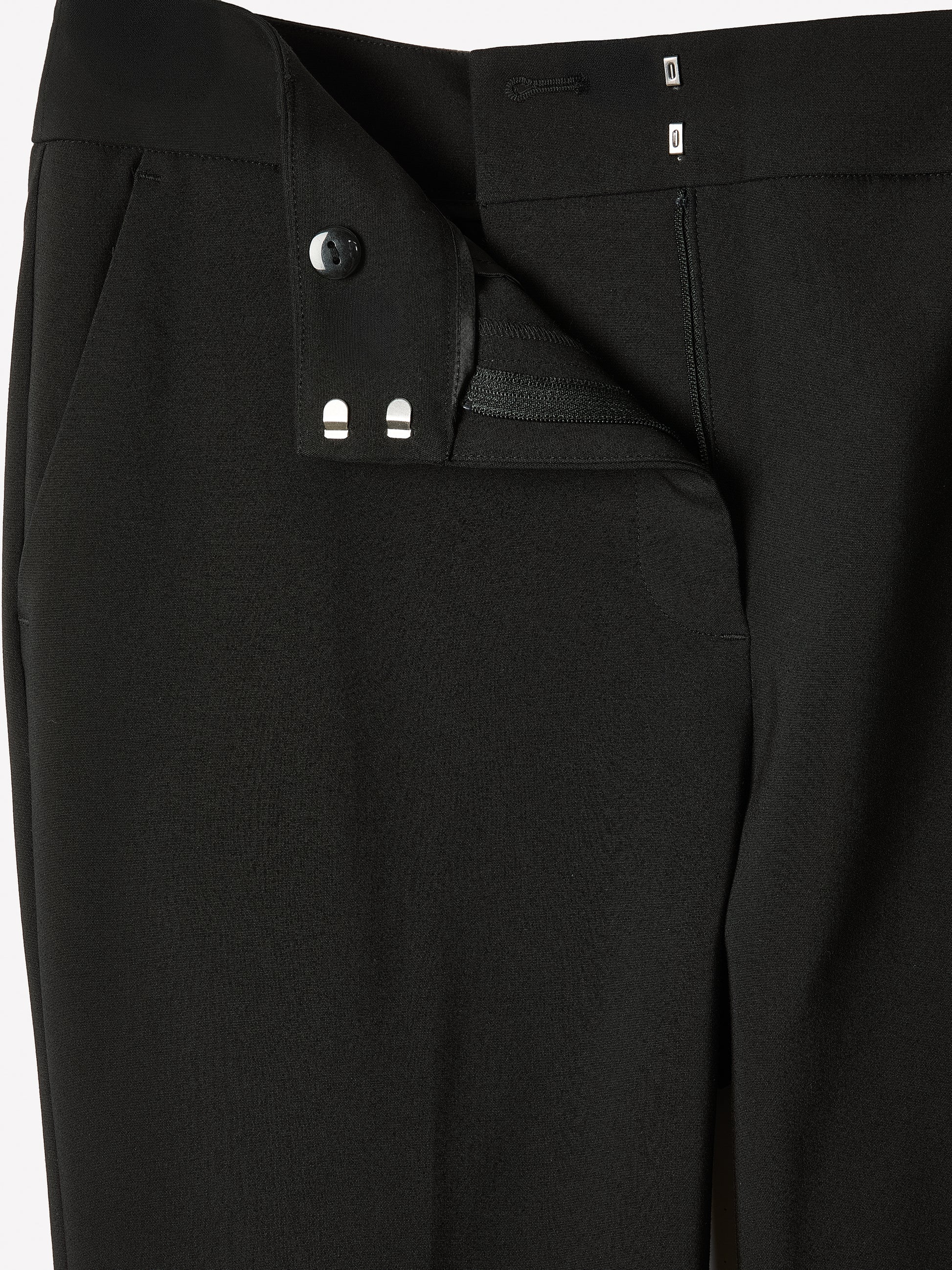 Limitless Black Mid-Rise Long Slim-Leg Signature Fit Pant